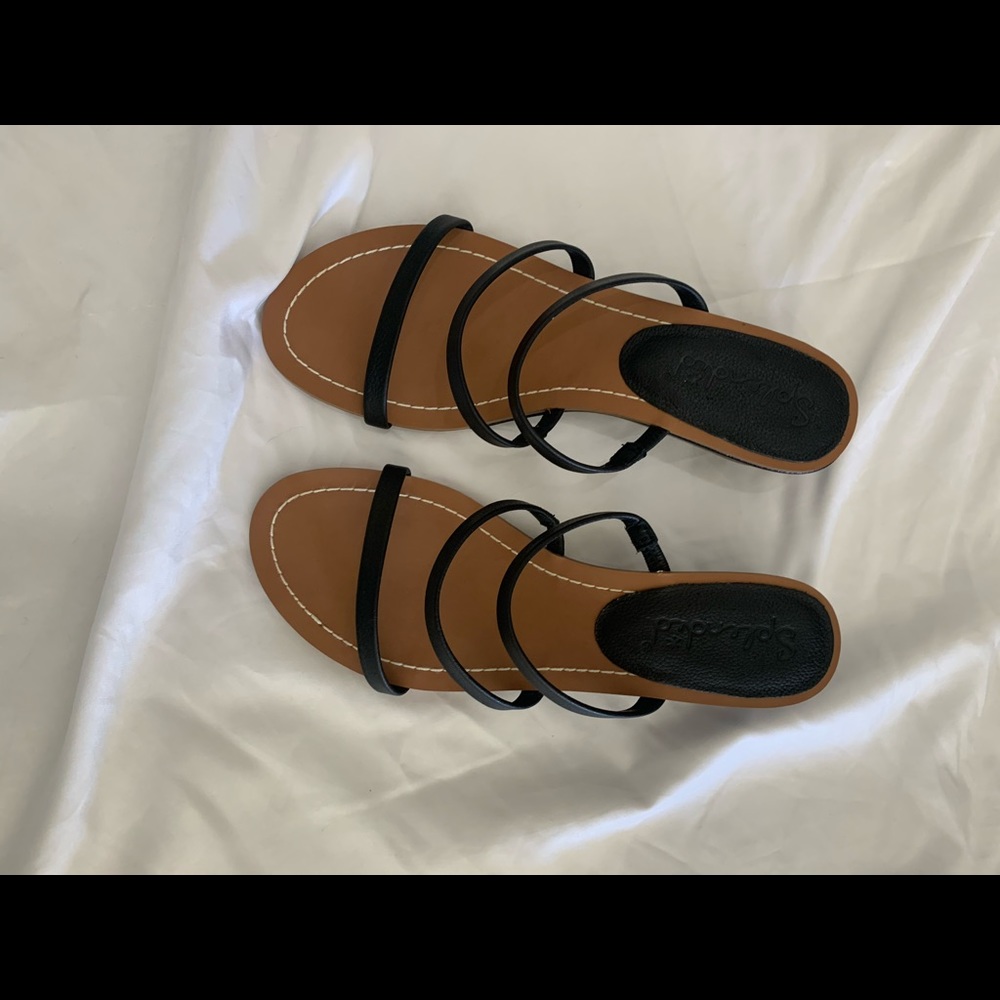 Leather slides